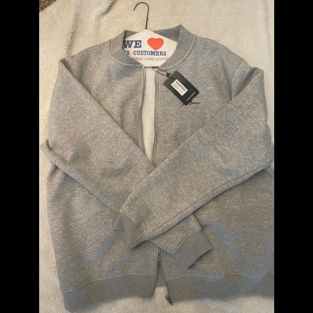 Mens boohoo man jacket  .Grey